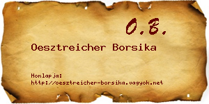 Oesztreicher Borsika névjegykártya